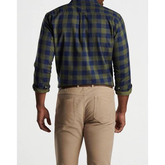 NEW PETER MILLAR thorp cotton sport shirt in juniper - Picture 3 of 4